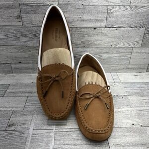 Sebago Leyden Tie Tan Nubuck‎ White Leather Shoes Women Size 7.5